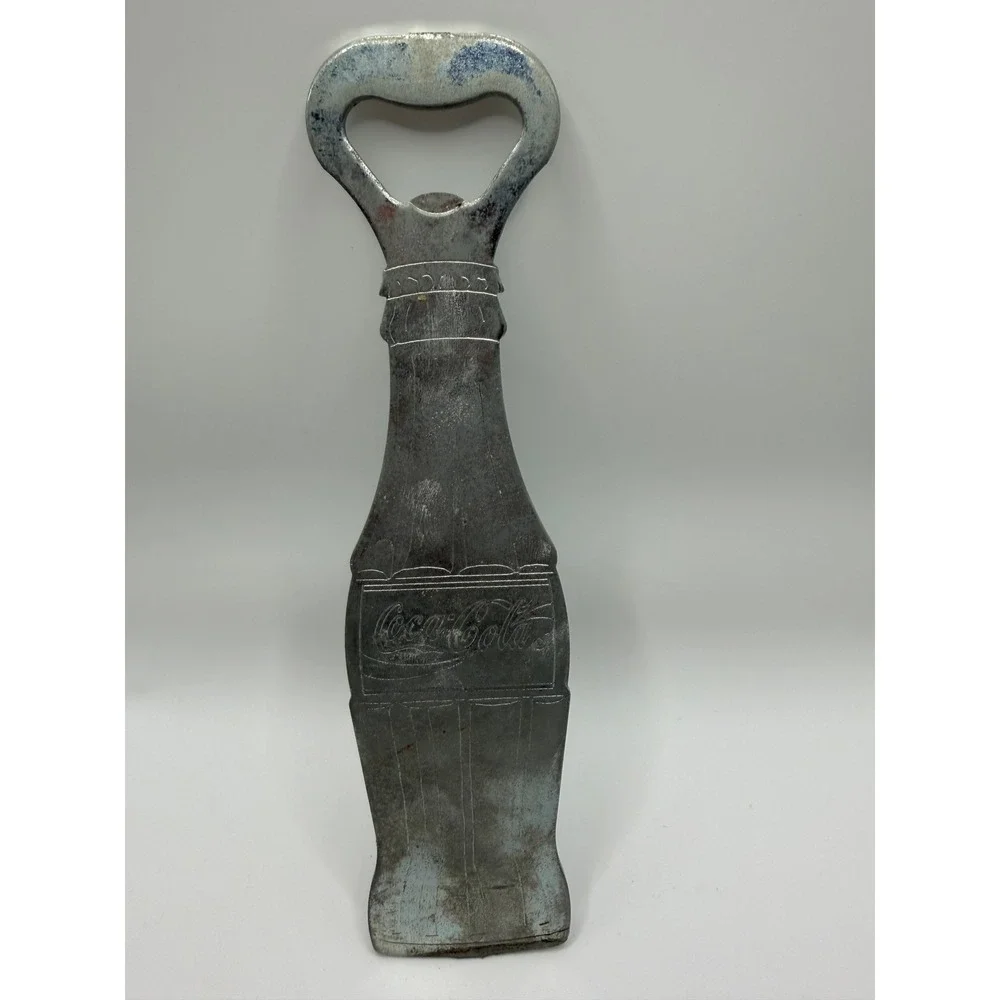 Vintage Coca-Cola Metal Bottle Opener Silver Tone Soda Advertising Collectible